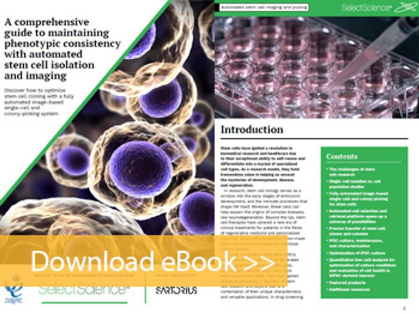 Front cover and first page preview of the automated stem cell isolation and picking guide