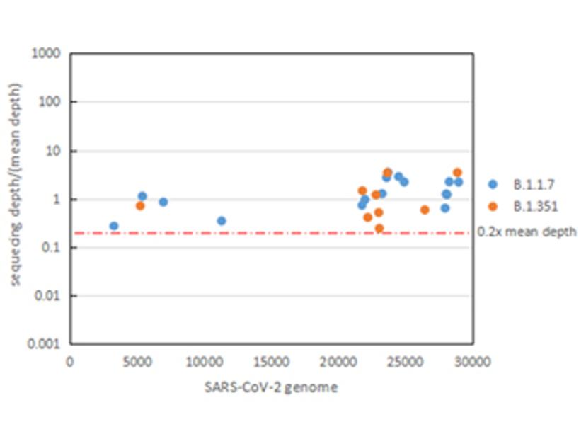 High-depth coverage of SARS-CoV-2 variant key mutation sites