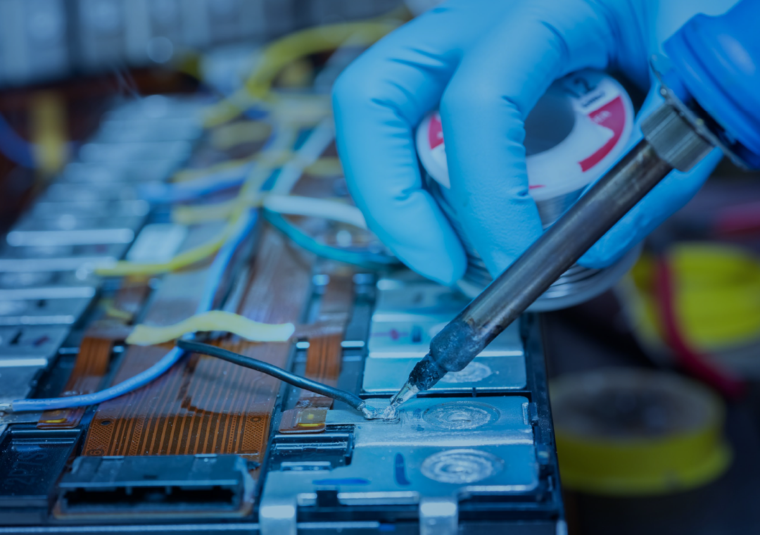 Soldered battery cell