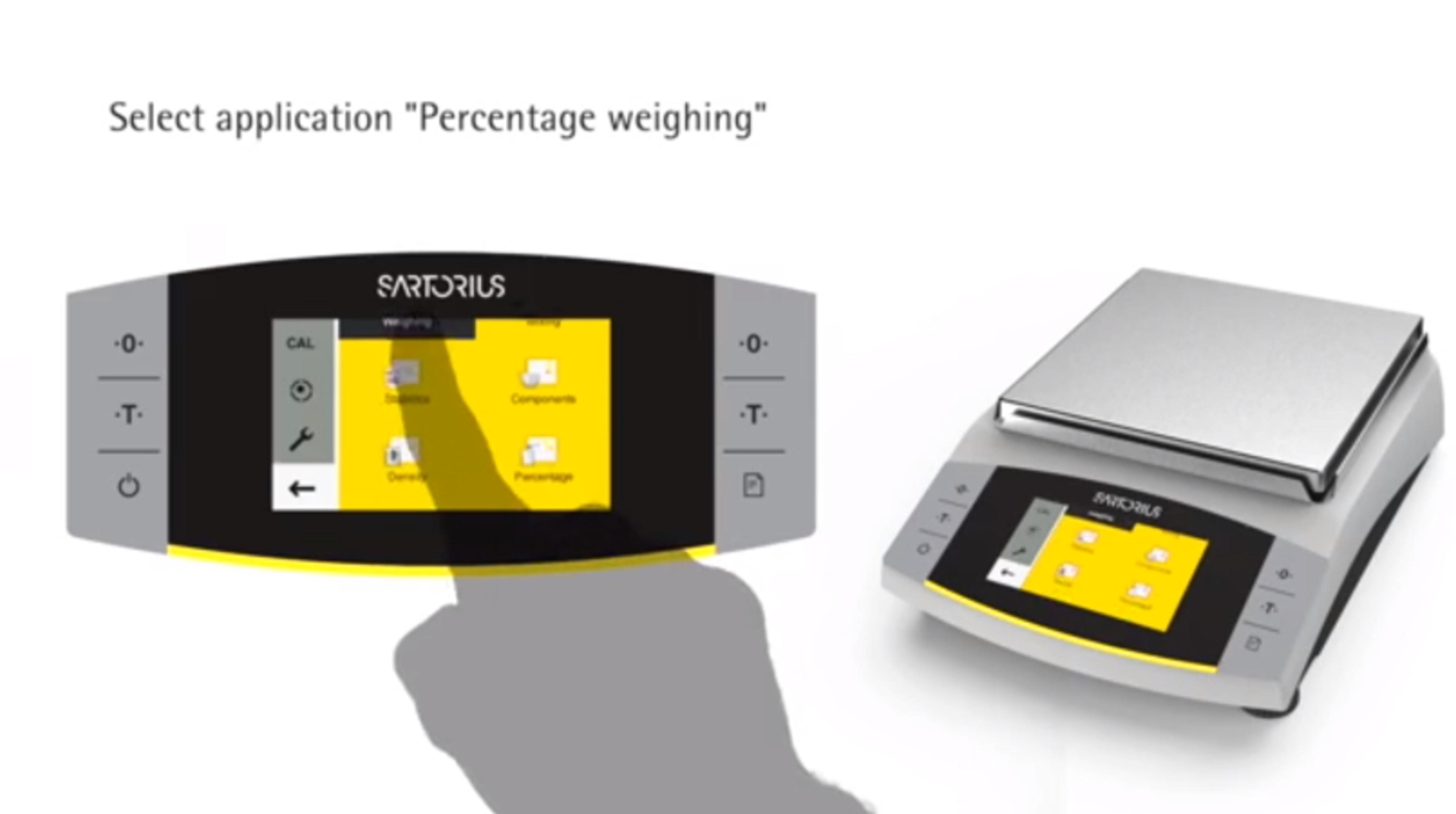 Integrated application: Percentage Weighing Integrated application: Percentage Weighing