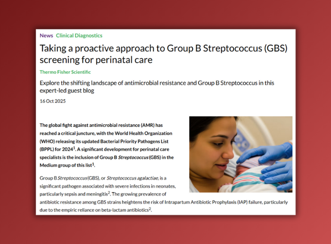 Taking a proactive approach to Group B Streptococcus screening for perinatal care