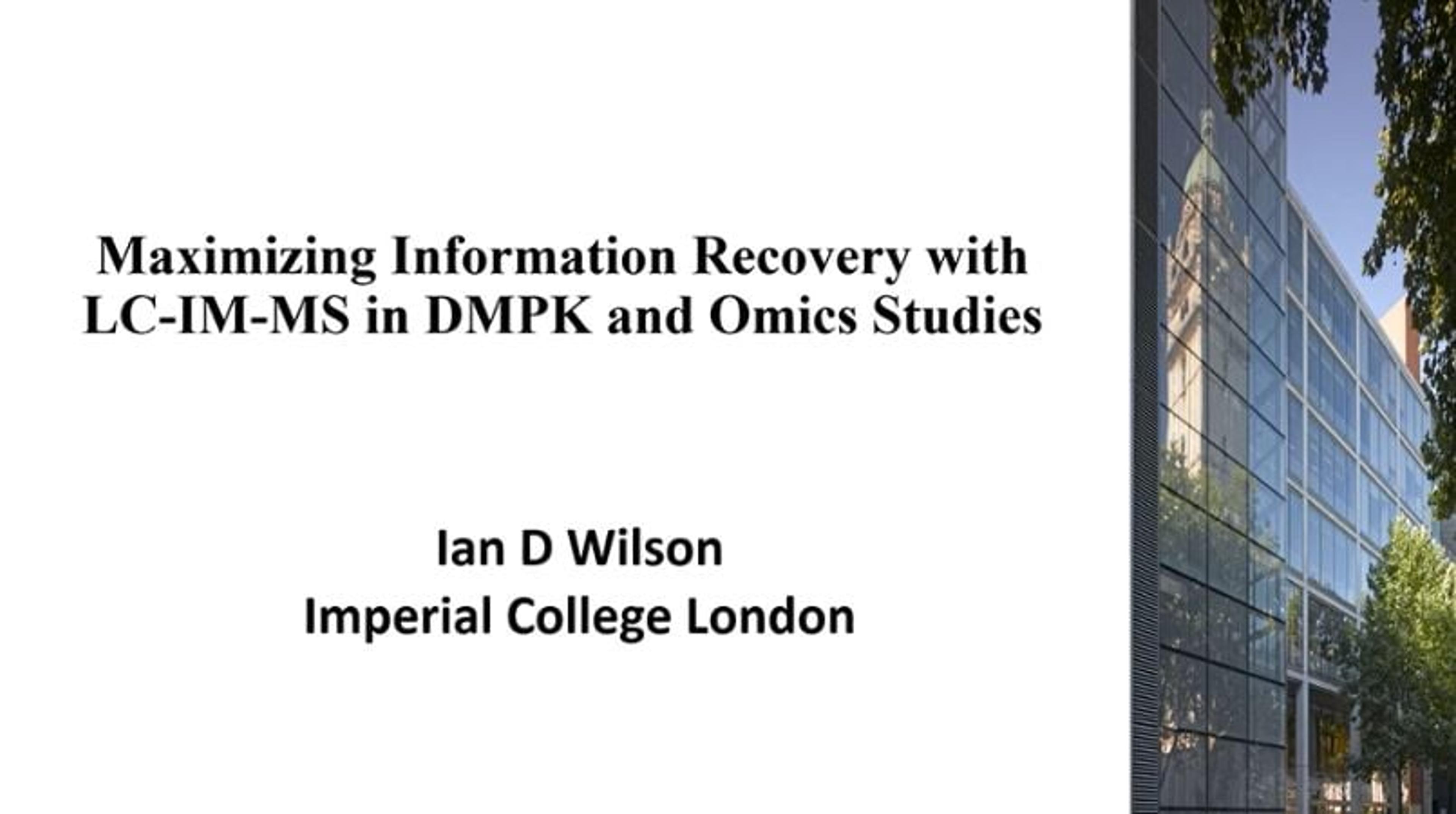Maximizing information recovery with LC-IM-IS Maximizing information recovery with LC-IM-IS