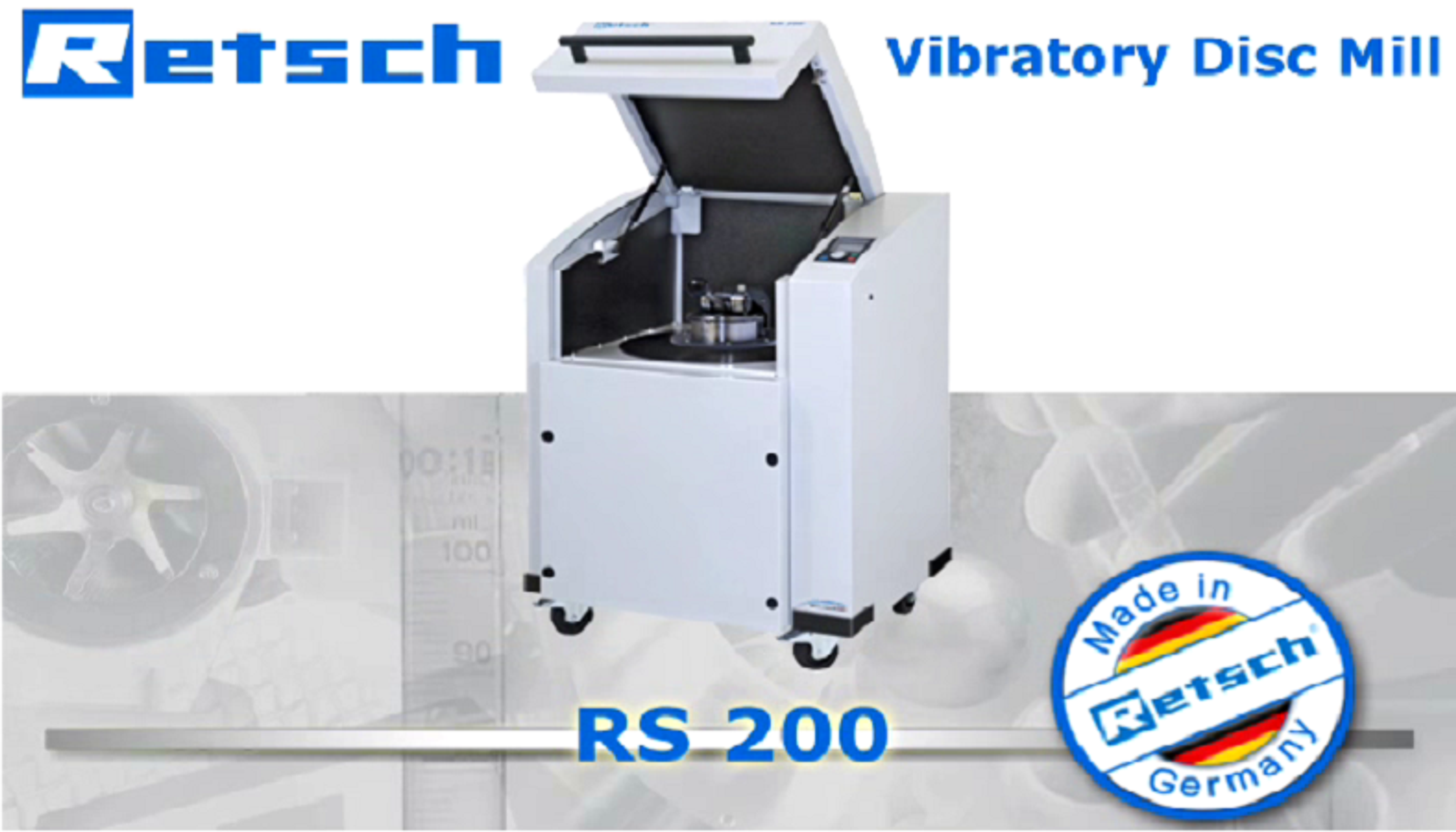 The Vibratory Disc Mill RS 200 from RETSCH The Vibratory Disc Mill RS 200 from RETSCH