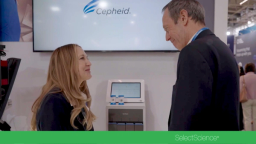 Jonathan Edgeworth and Dr. Connie Savor, Cepheid, discuss rapid genomic sequencing at ESCMID Global 2026