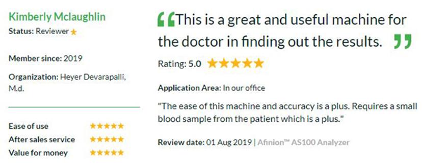 Afinion AS100 Analyzer by Abbott - review for precision medicine special feature