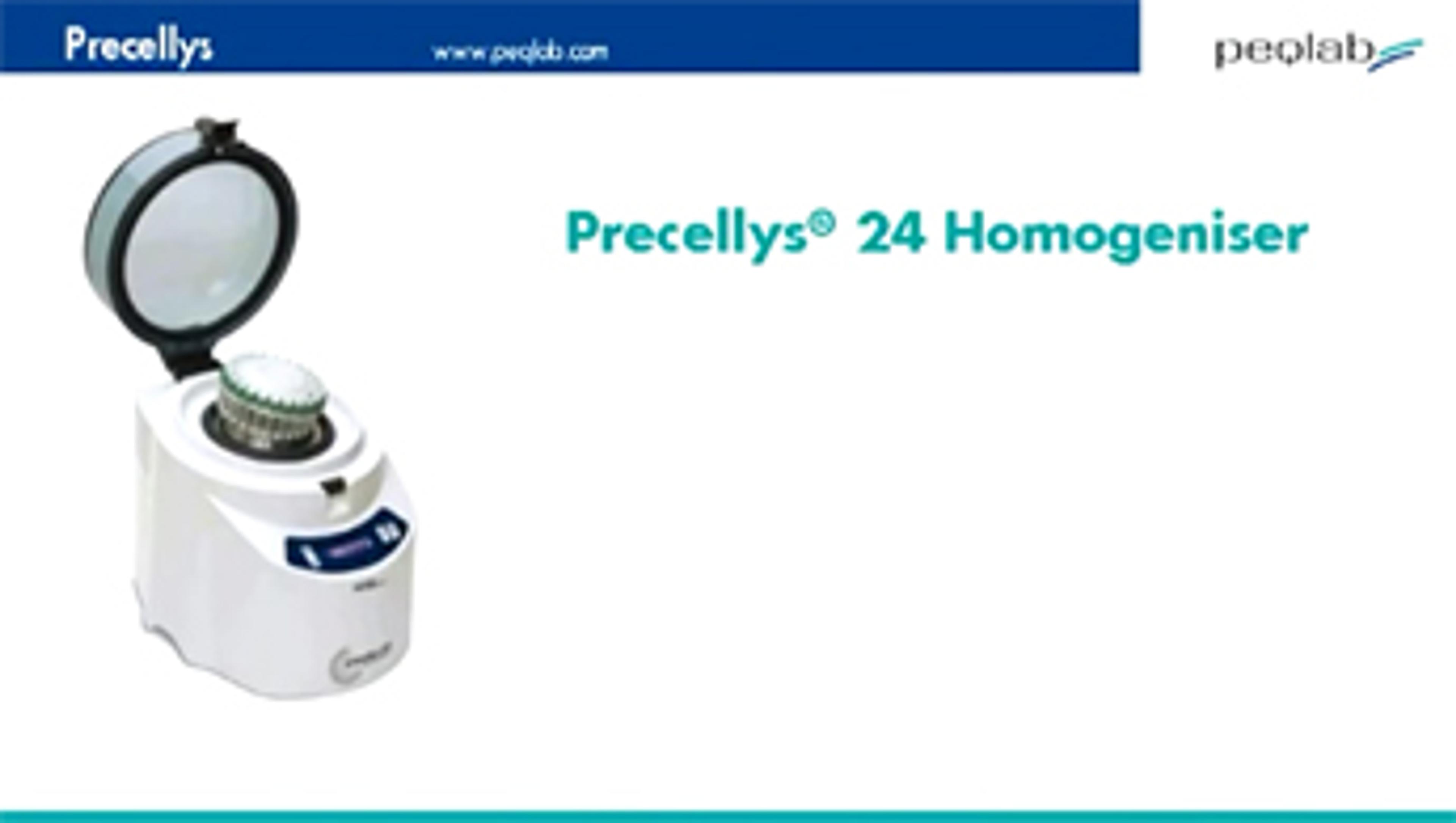 Introducing the Precellys® 24 Homogenizer Introducing the Precellys® 24 Homogenizer