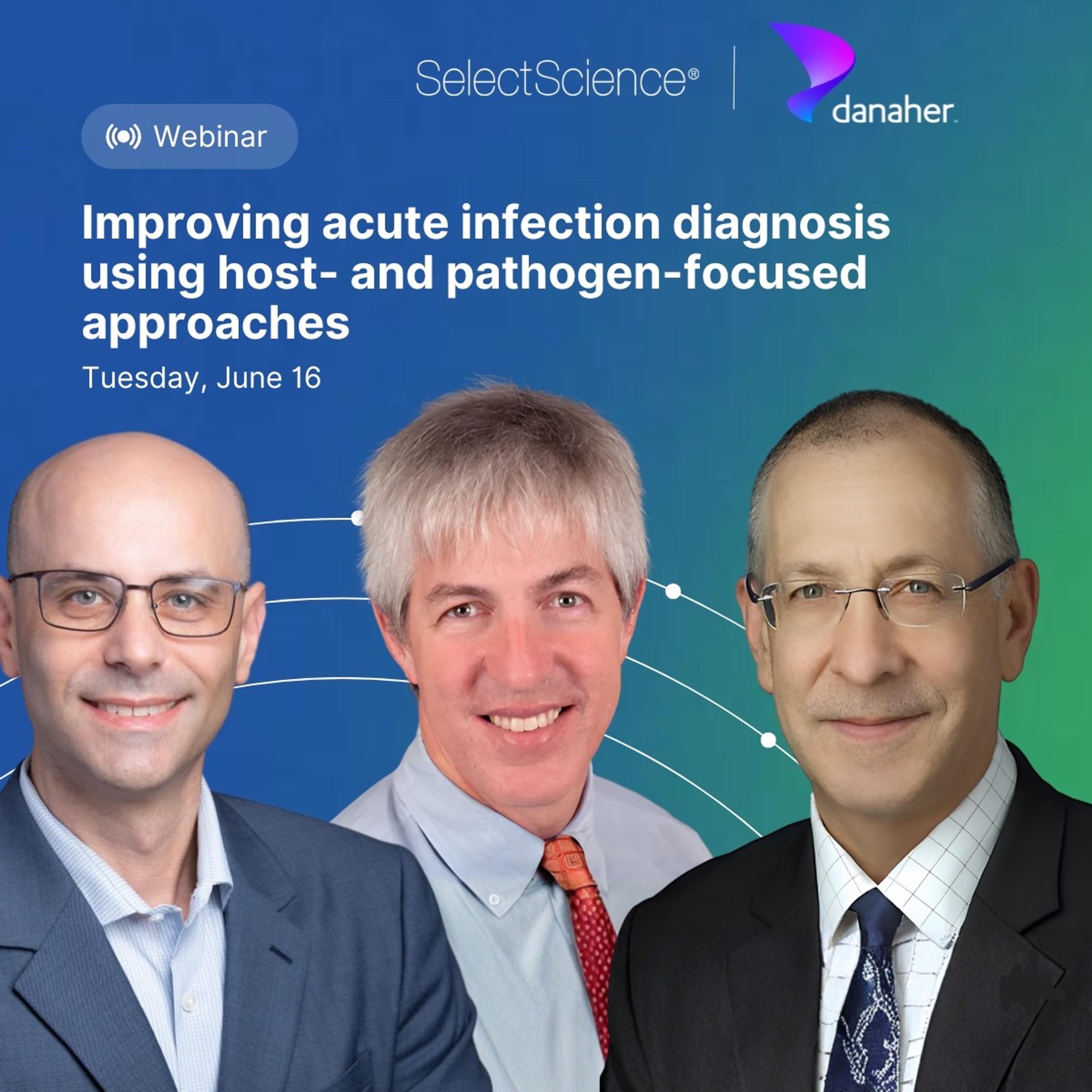 Improving acute infection diagnosis with host-response biomarkers and pathogen testing - image of 3 speakers 