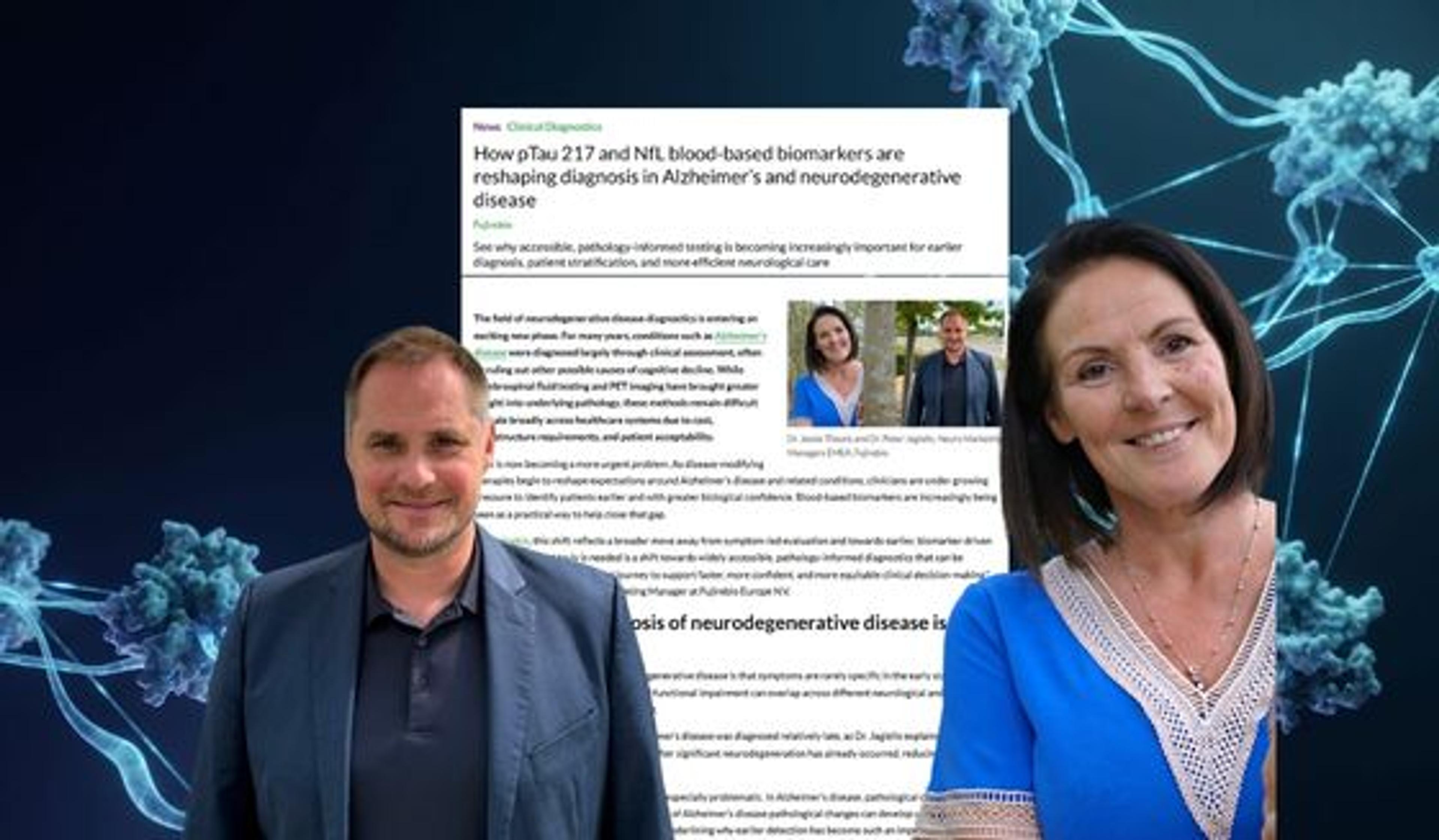 Dr. Peter Jagiello and Jessie Theuns, Neuro Marketing Managers EMEA, Fujirebio