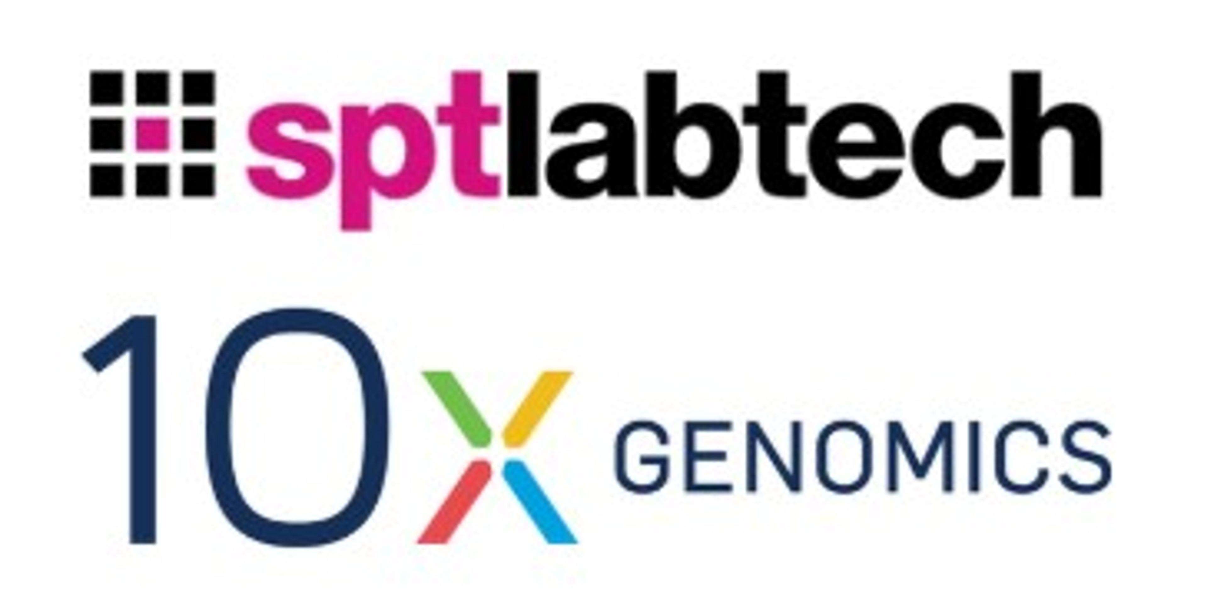 sptlabtech and 10x genomics logo