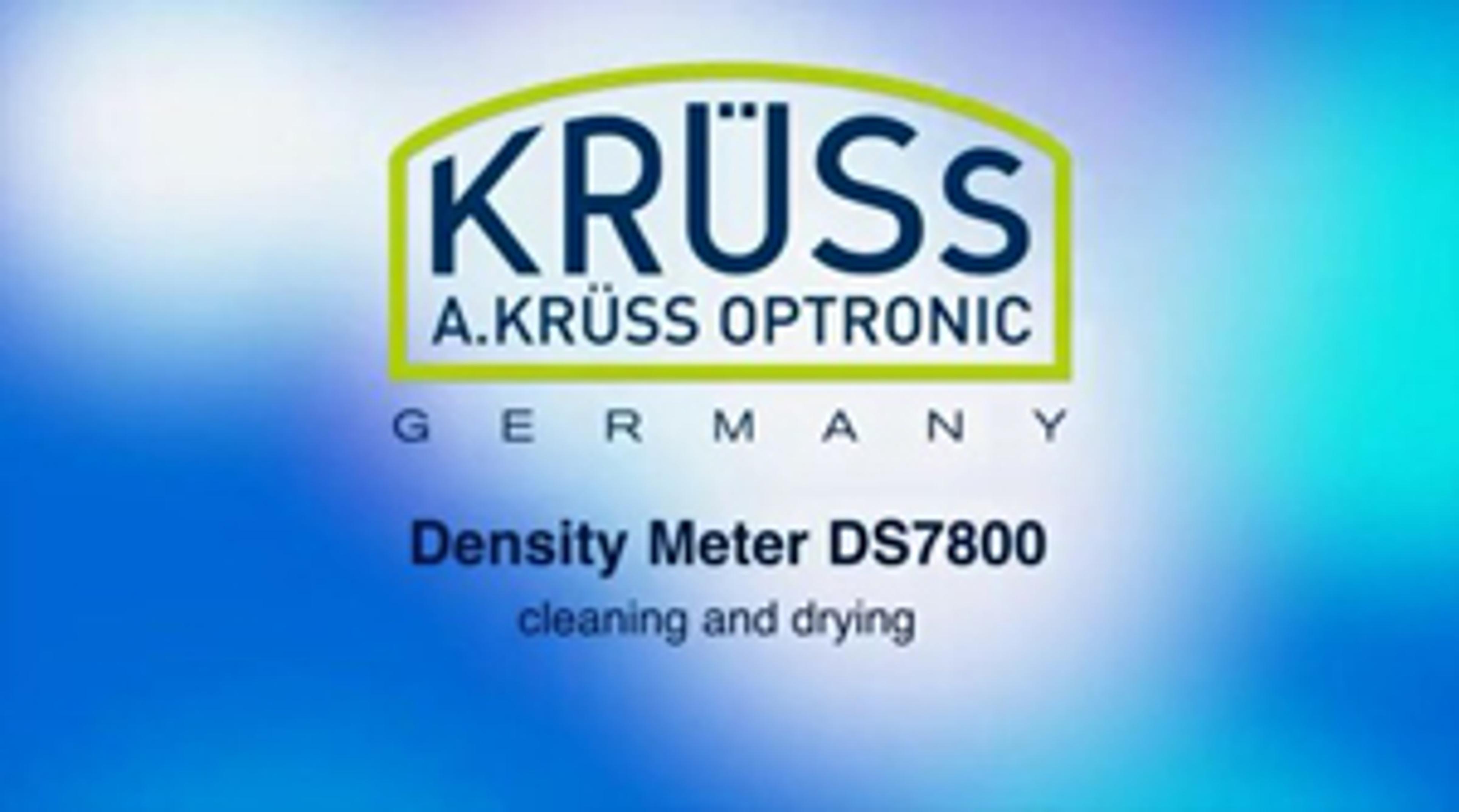 The Density Meter DS7800 from A.KRÜSS: Cleaning and Drying The Density Meter DS7800 from A.KRÜSS: Cleaning and Drying