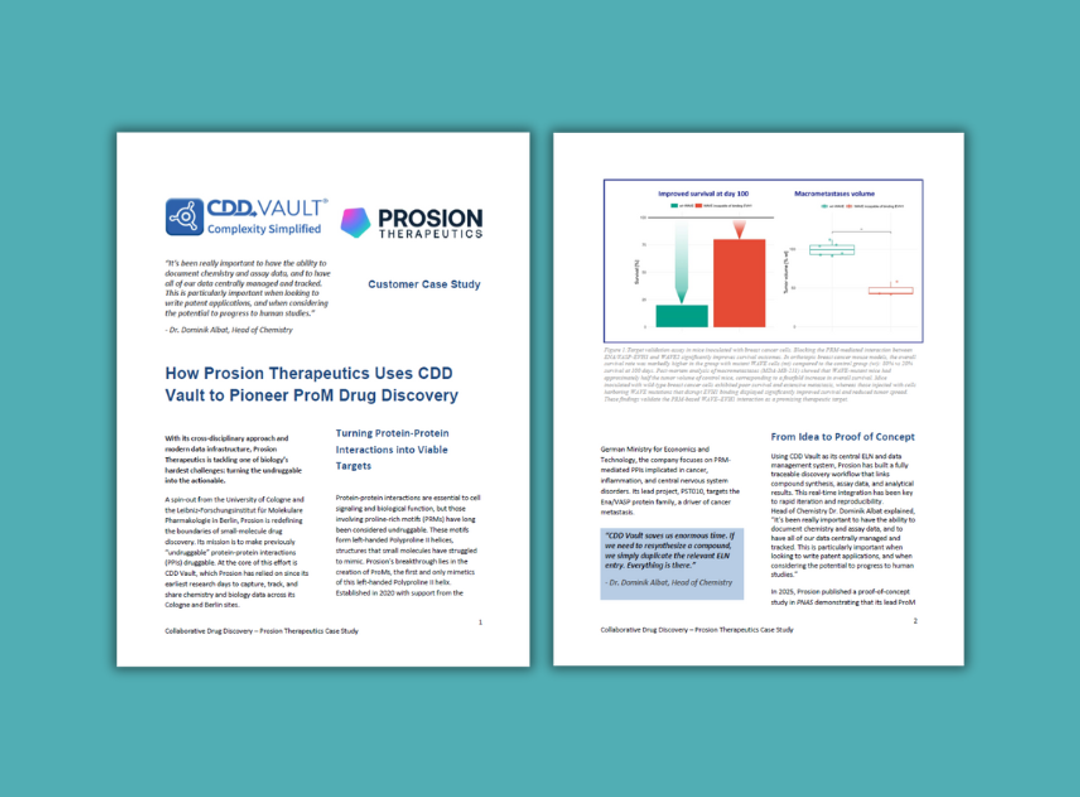 How Prosion Therapeutics uses CDD Vault to pioneer ProM drug discovery