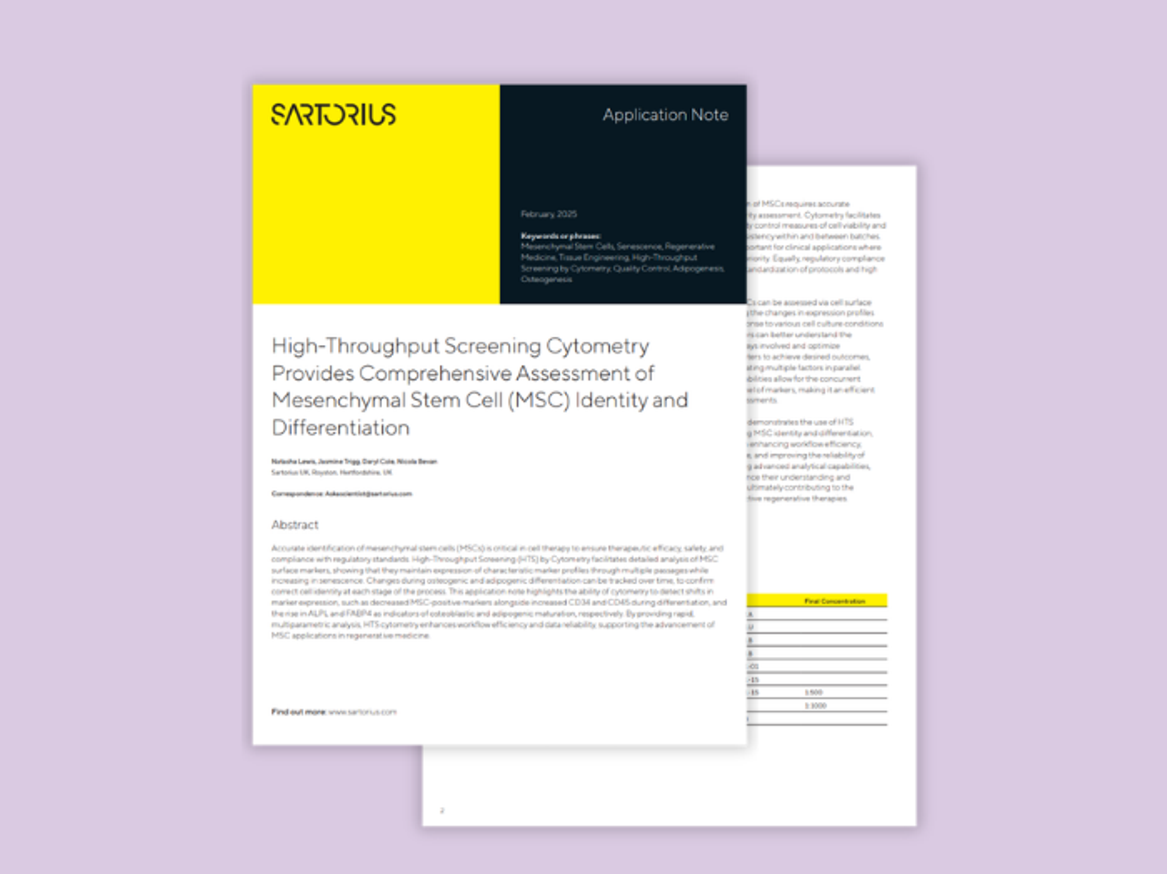 High-throughput flow cytometry for mesenchymal stem cell identity and differentiation