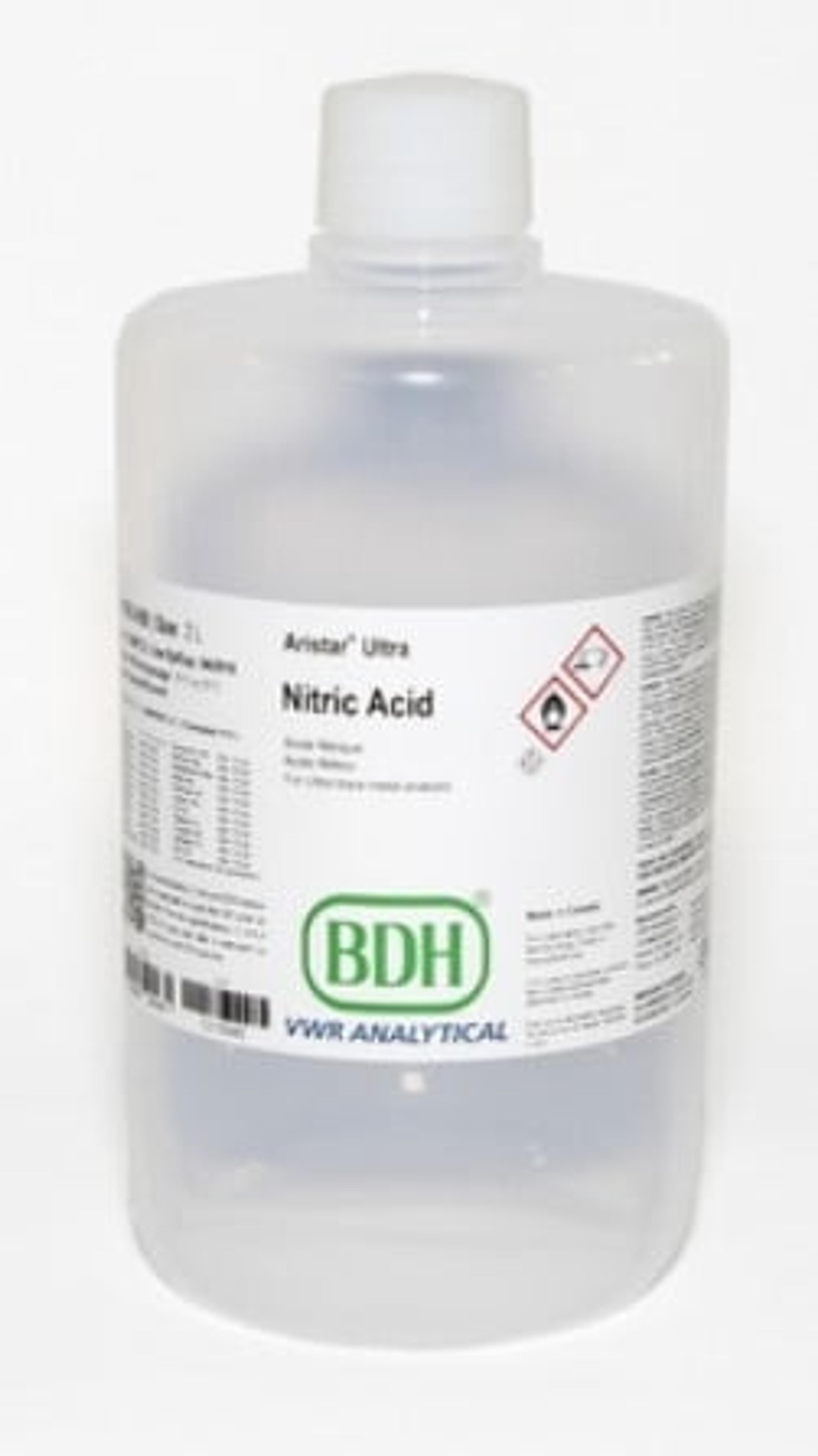 Nitric acid 67 - 70%, ARISTAR® ULTRA, ultrapure for trace metal analysis, VWR Chemicals BDH® - VWR International Ltd - General Lab
