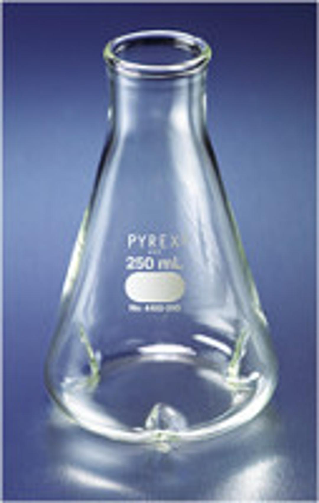 PYREX® 500 mL Narrow Mouth Erlenmeyer Flask with Baffles - Corning Life Sciences - Life Sciences