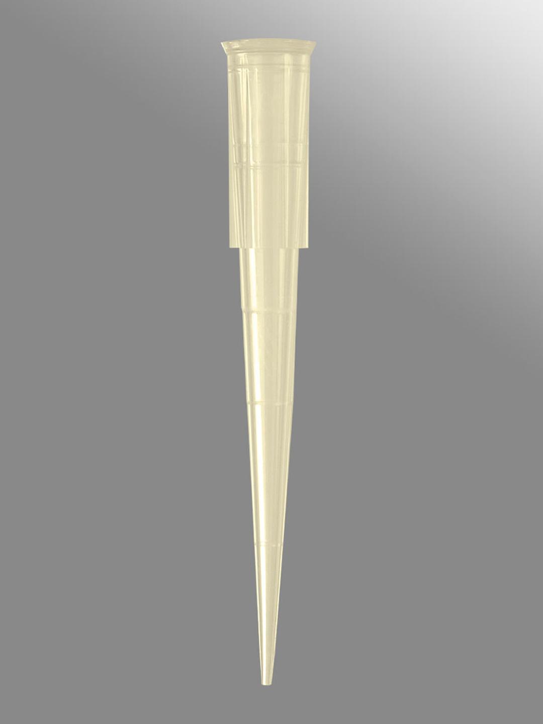 Axygen® 200 µL Universal Fit Pipet Tips, Beveled, Graduated, Yellow, Bulk Pack, 1000 Tips/Pack, 20 Packs/Case - Corning Life Sciences