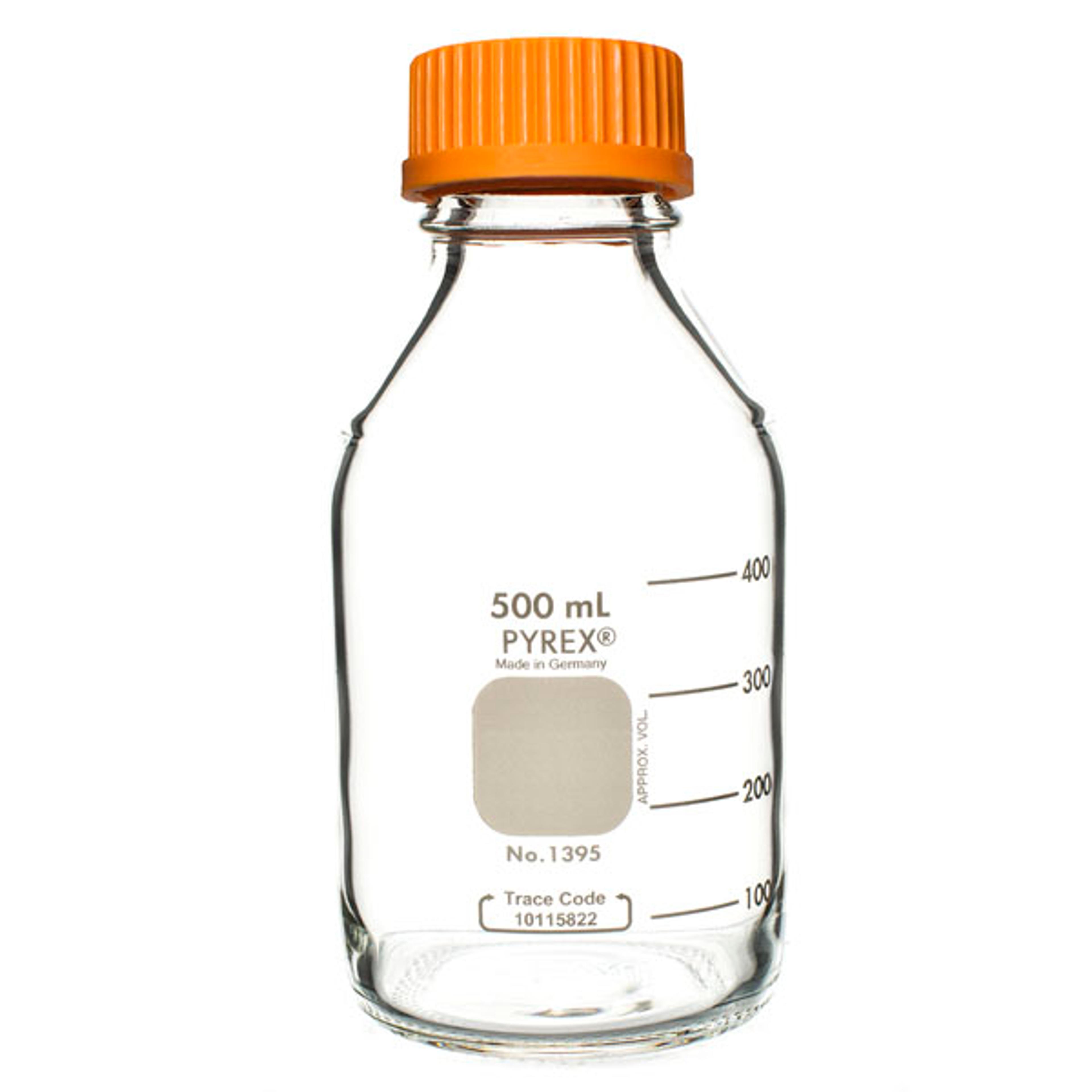 PYREX® 500 mL Round Media Storage Bottles, with GL45 Screw Cap - Corning Life Sciences - General Lab