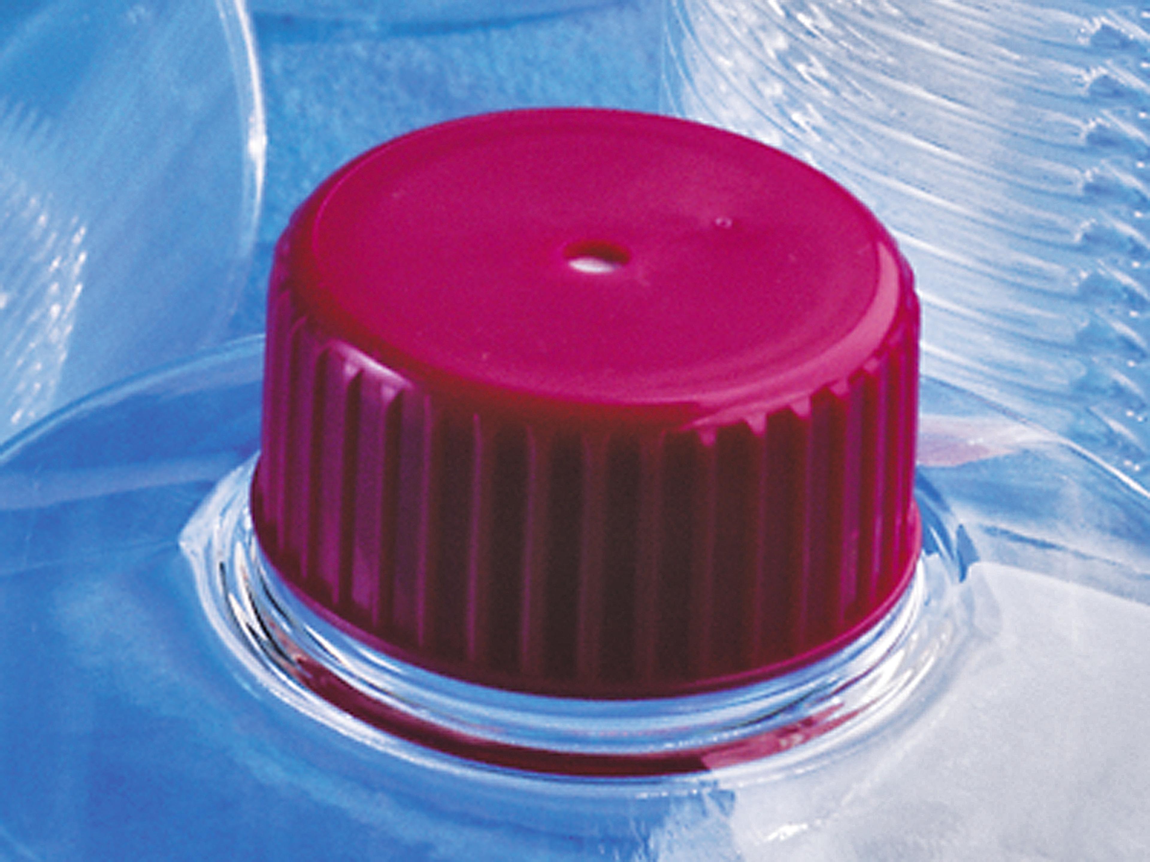 Vented Easy Grip Polyethylene Roller Bottle Cap, Individually Wrapped, Sterile - Corning Life Sciences - General Lab