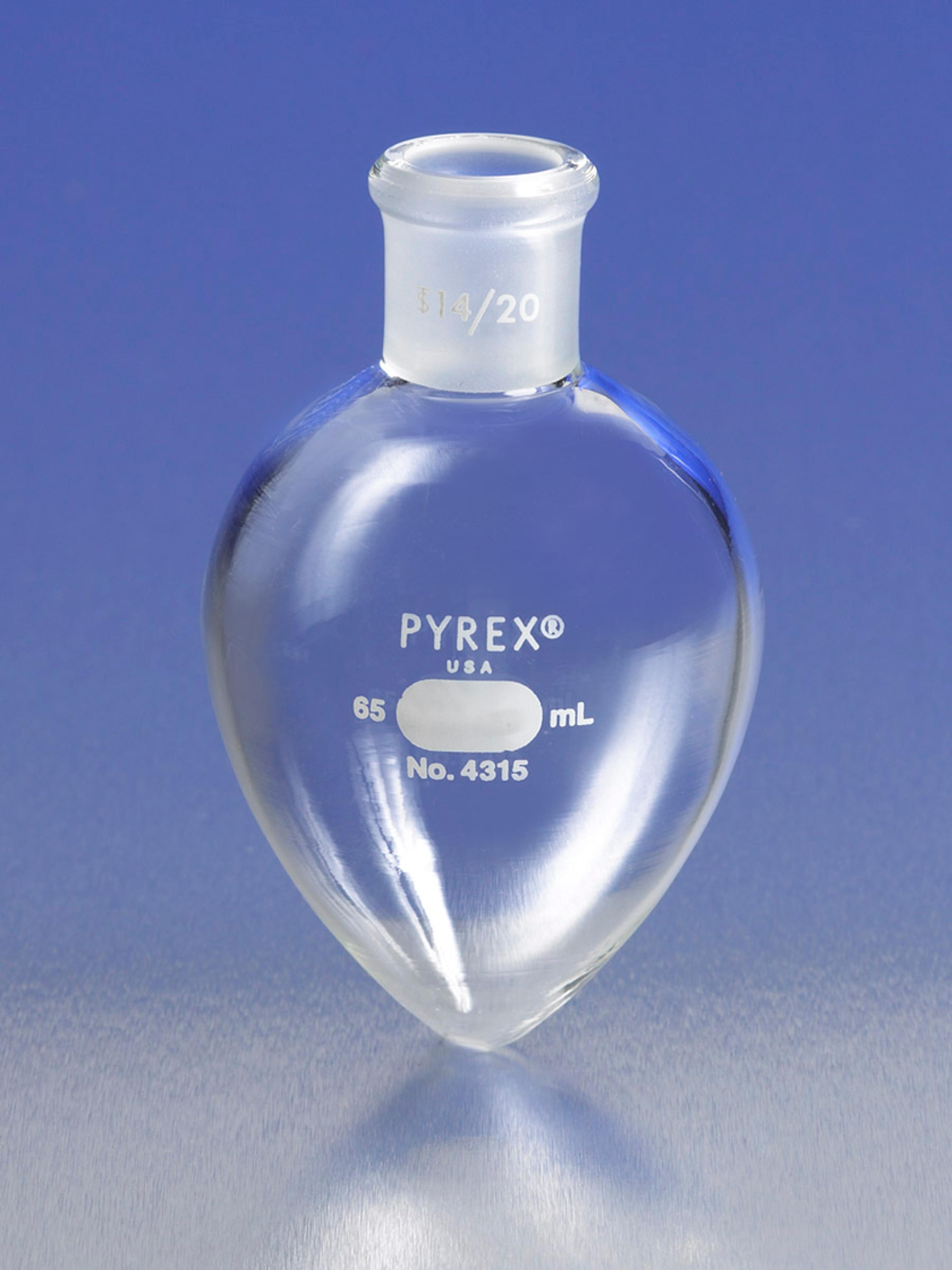 PYREX® 10 mL Pear-Shaped Boiling Flask, 14/20 Standard Taper Joint - Corning Life Sciences - General Lab
