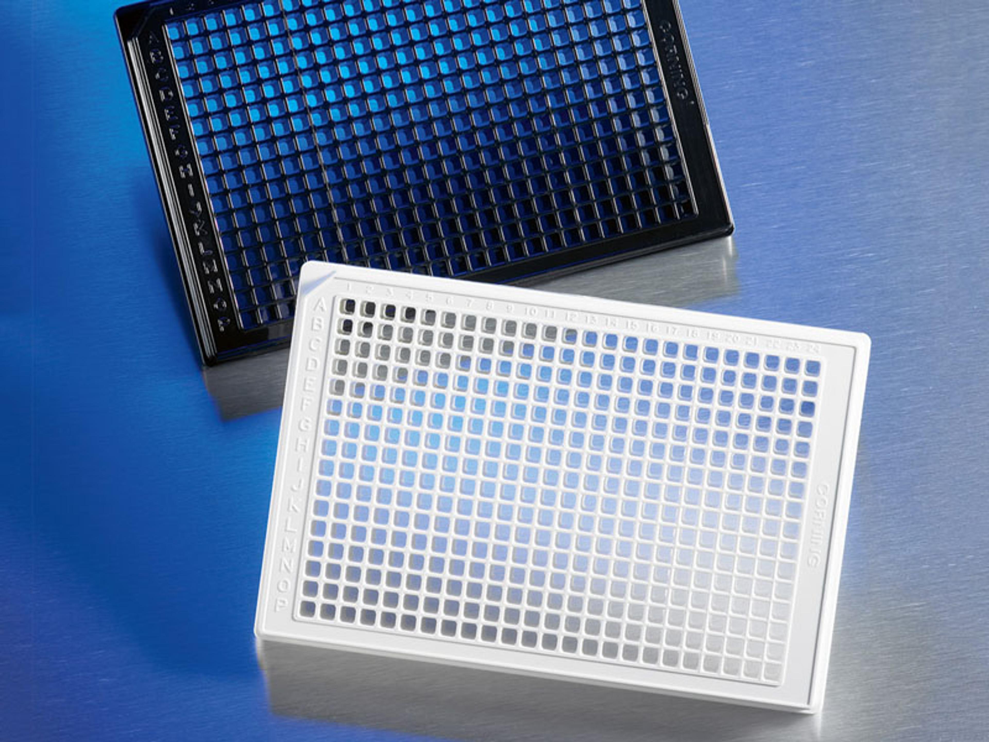 Corning® 384-well Flat Clear Bottom White Polystyrene TC-treated Microplates, 20 per Bag, with Lid, Sterile - Corning Life Sciences