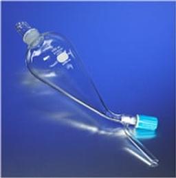 PYREX® 125 mL Squibb Glass Separatory Funnel, Glass Standard Taper Stopper, Rotaflo® Stopcock - Corning Life Sciences - General Lab