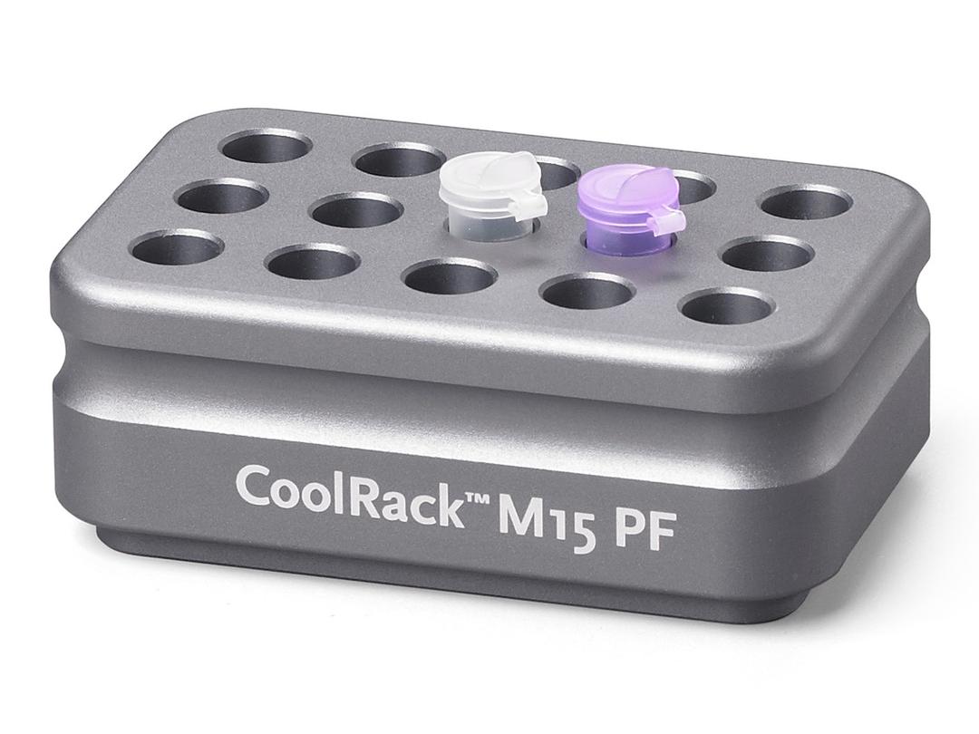 Corning® CoolRack M15-PF, Holds 15 x 1.5mL Microcentrifuge Tubes, Tapered Wells for Conical Tubes, Gray - Corning Life Sciences - General Lab