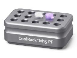 Corning® CoolRack M15-PF, Holds 15 x 1.5mL Microcentrifuge Tubes, Tapered Wells for Conical Tubes, Gray - Corning Life Sciences - General Lab