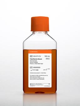 Corning® Fetal Bovine Serum, 500 mL, Premium, United States Origin (Heat Inactivated and Gamma Irradiated) - Corning Life Sciences
