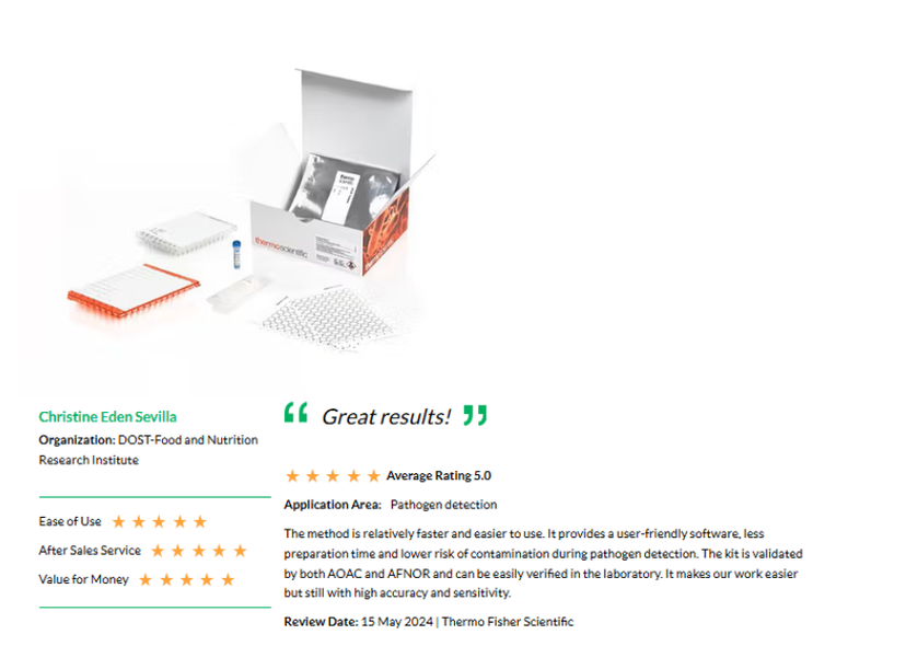 A featured SelectScience review on the Thermo Scientific™ SureTect™ Salmonella species PCR Assay