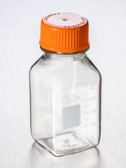 Corning® 250 mL Square Polycarbonate Storage Bottles with 45 mm Caps - Corning Life Sciences - General Lab