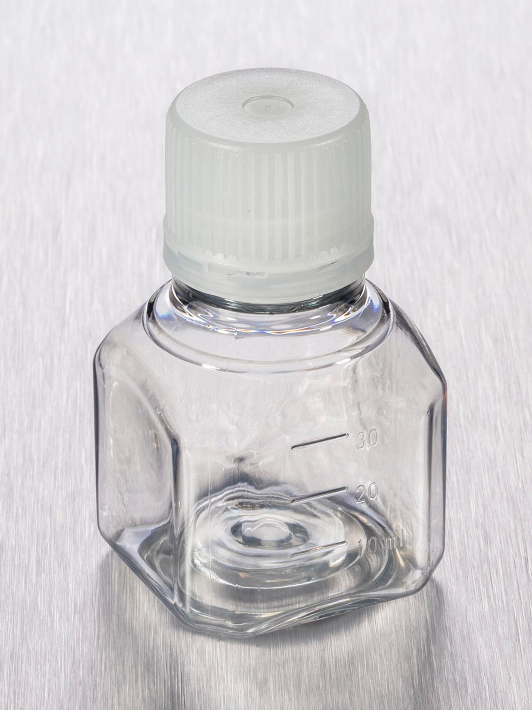 Corning® 30 mL Octagonal PET Storage Bottles with 31.7 mm Screw Caps, Sterile - Corning Life Sciences - General Lab