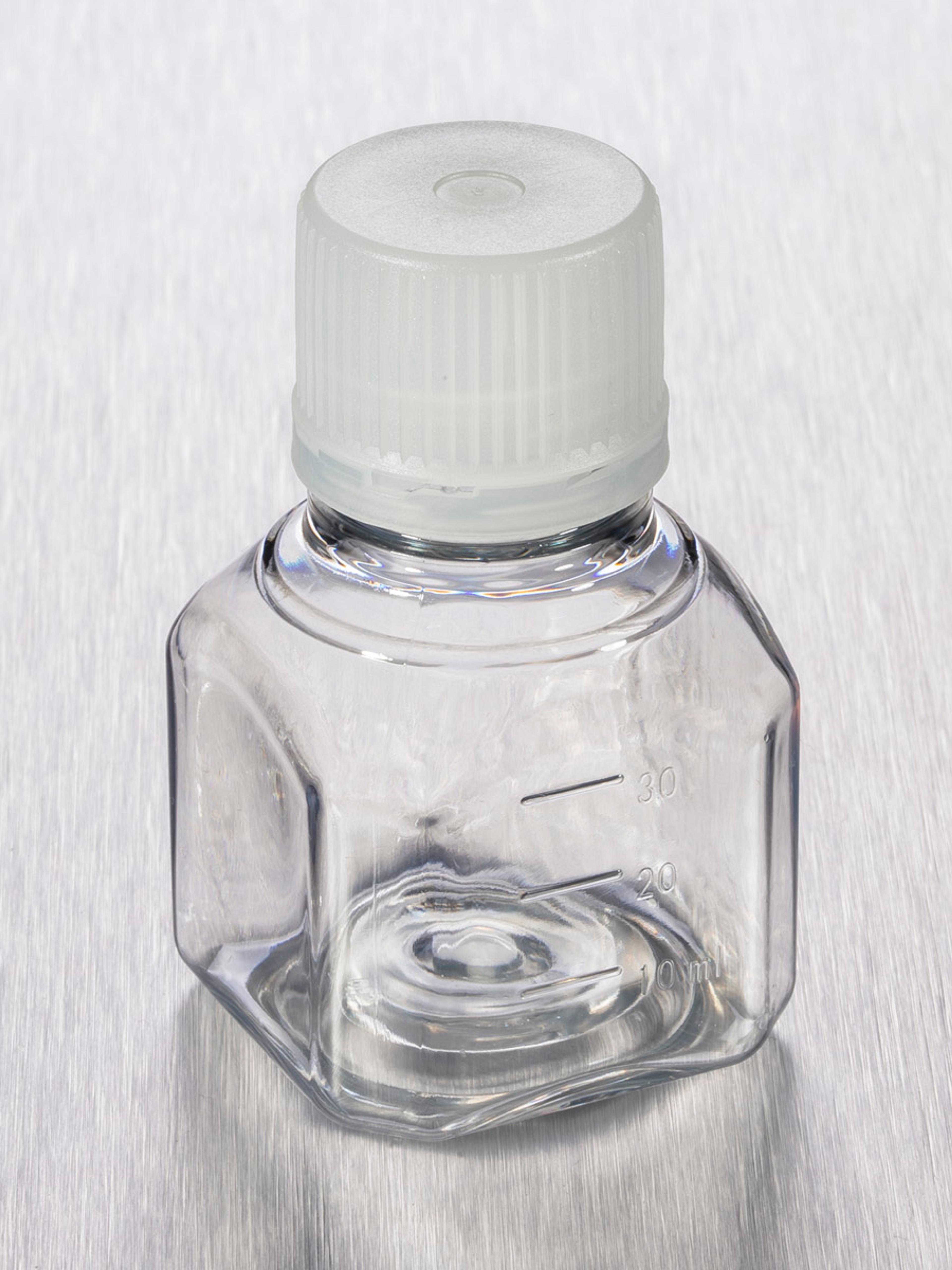 Corning® 30 mL Octagonal PET Storage Bottles with 31.7 mm Screw Caps, Sterile - Corning Life Sciences - General Lab