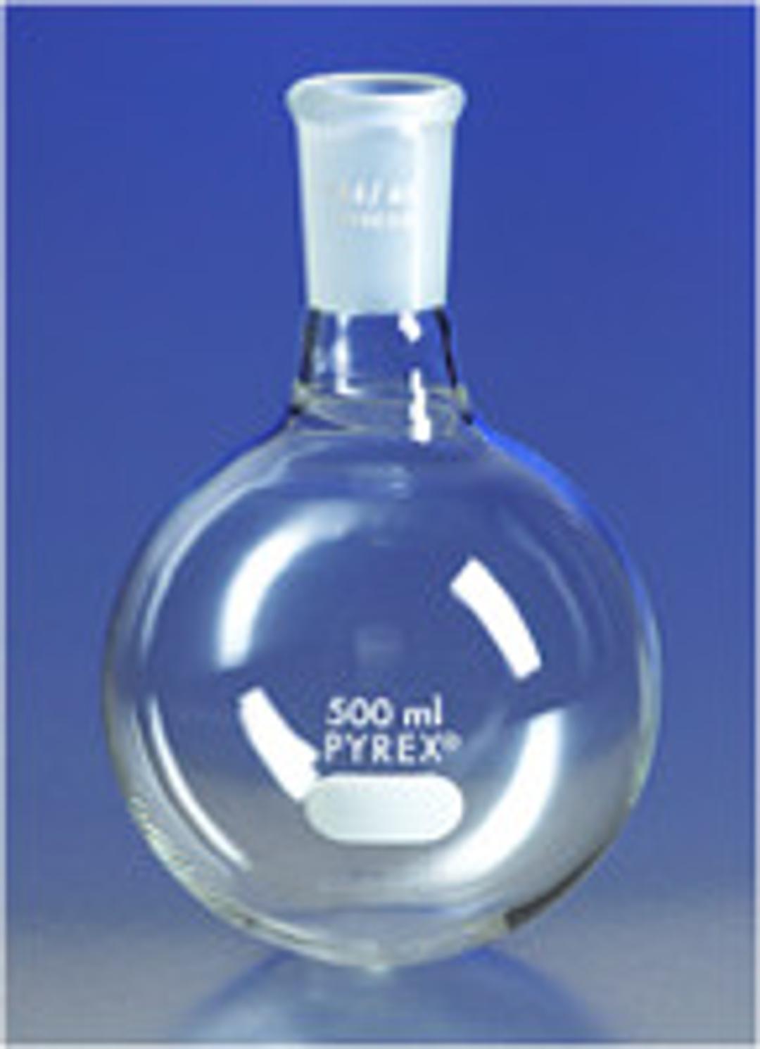 PYREX® 50 mL Short Neck Boiling Flask, Round Bottom, 24/40 Standard Taper Joint - Corning Life Sciences - Life Sciences