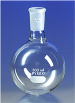 PYREX® 50 mL Short Neck Boiling Flask, Round Bottom, 24/40 Standard Taper Joint - Corning Life Sciences - Life Sciences