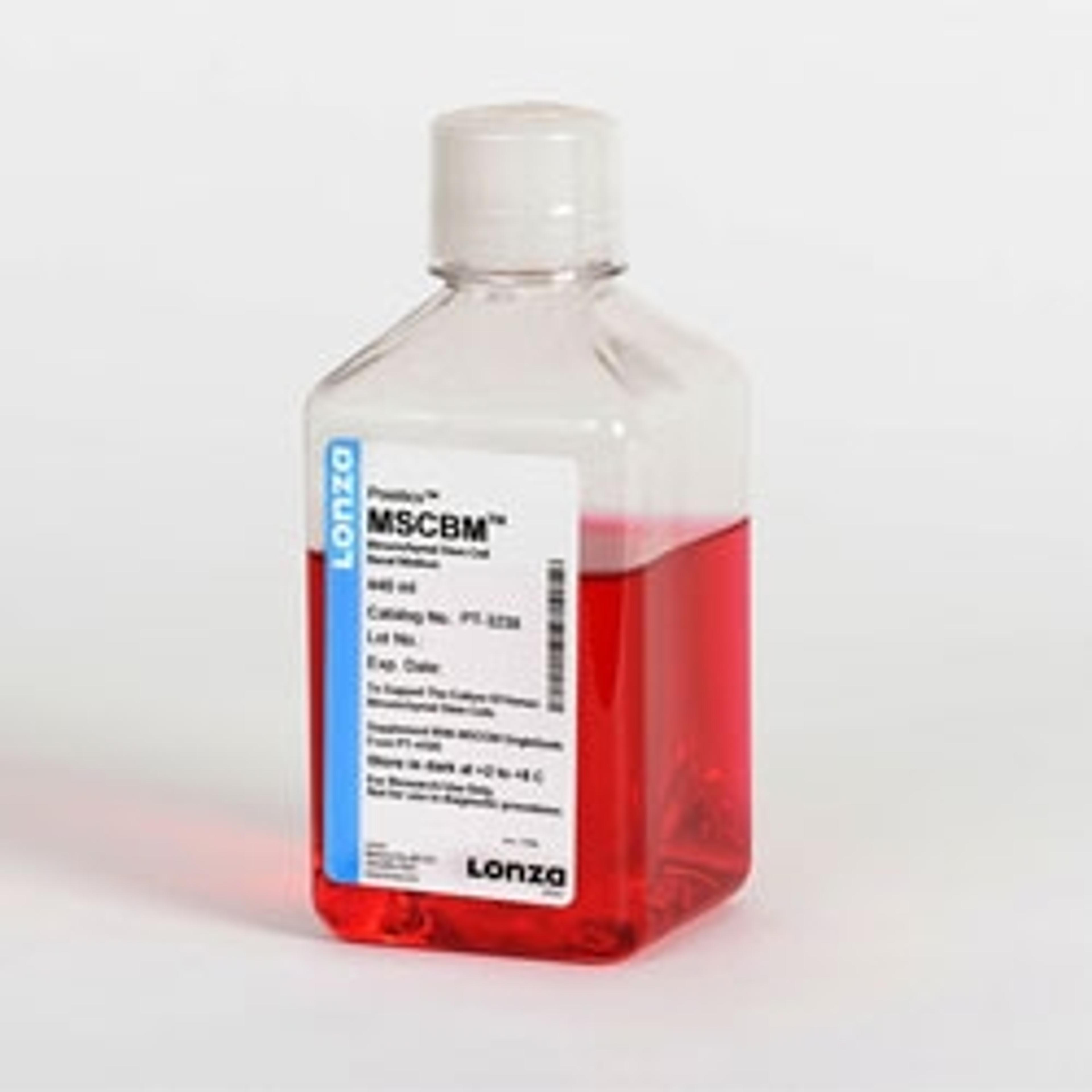MSCBMTM Mesenchymal Stem Cell Basal Medium - Lonza Group Ltd - Life Sciences