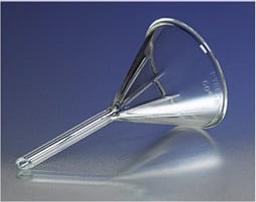 PYREX® 100 mm Diameter 60° Angle Fluted Funnel, Short Stem - Corning Life Sciences