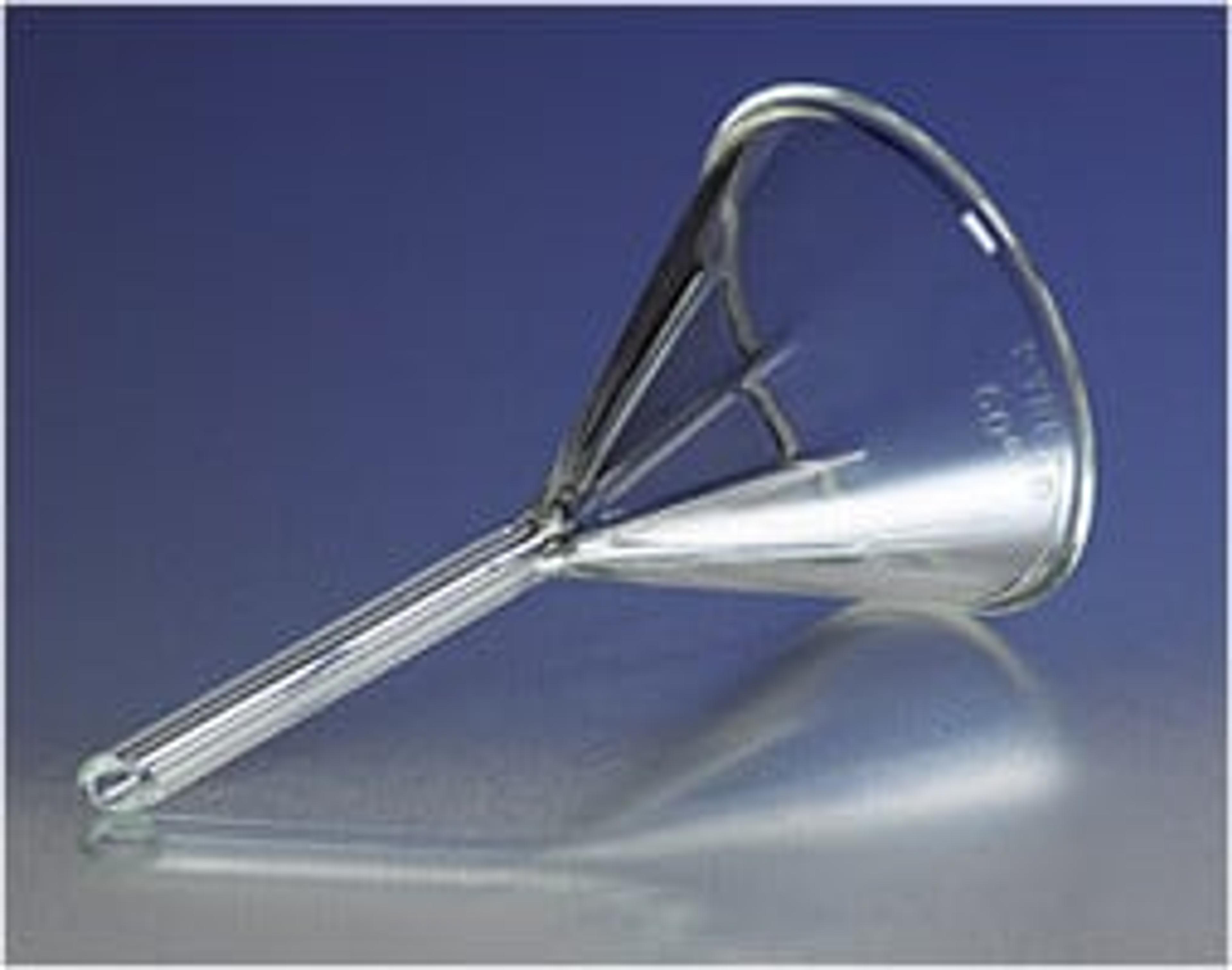 PYREX® 100 mm Diameter 60° Angle Fluted Funnel, Short Stem - Corning Life Sciences