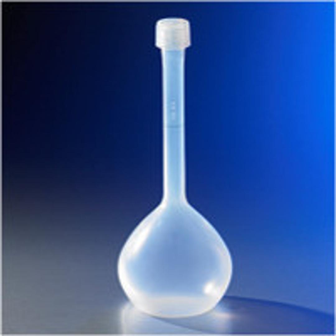Corning® 500 mL Class A Reusable Plastic Volumetric Flask, Perfluoroalkoxy-copolymer with GL-25 Screw Cap - Corning Life Sciences - General Lab