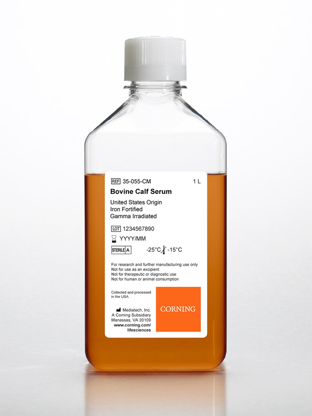 Corning® Bovine Calf Serum, 1L, Iron-Fortified, United States Origin (Gamma Irradiated) - Corning Life Sciences