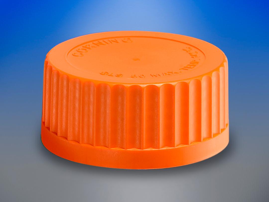 Corning® GL32 Orange Polypropylene Screw Cap with Plug Seal - Corning Life Sciences - General Lab