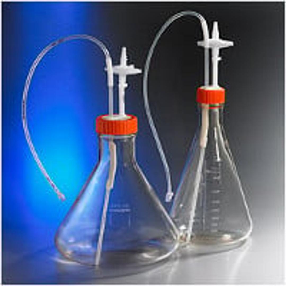 Corning® 2L Polycarbonate Erlenmeyer Flask with 1/8 Dip Tube, 0.2 µm Vent, Male Luer Lock, Sterile - Corning Life Sciences - Life Sciences