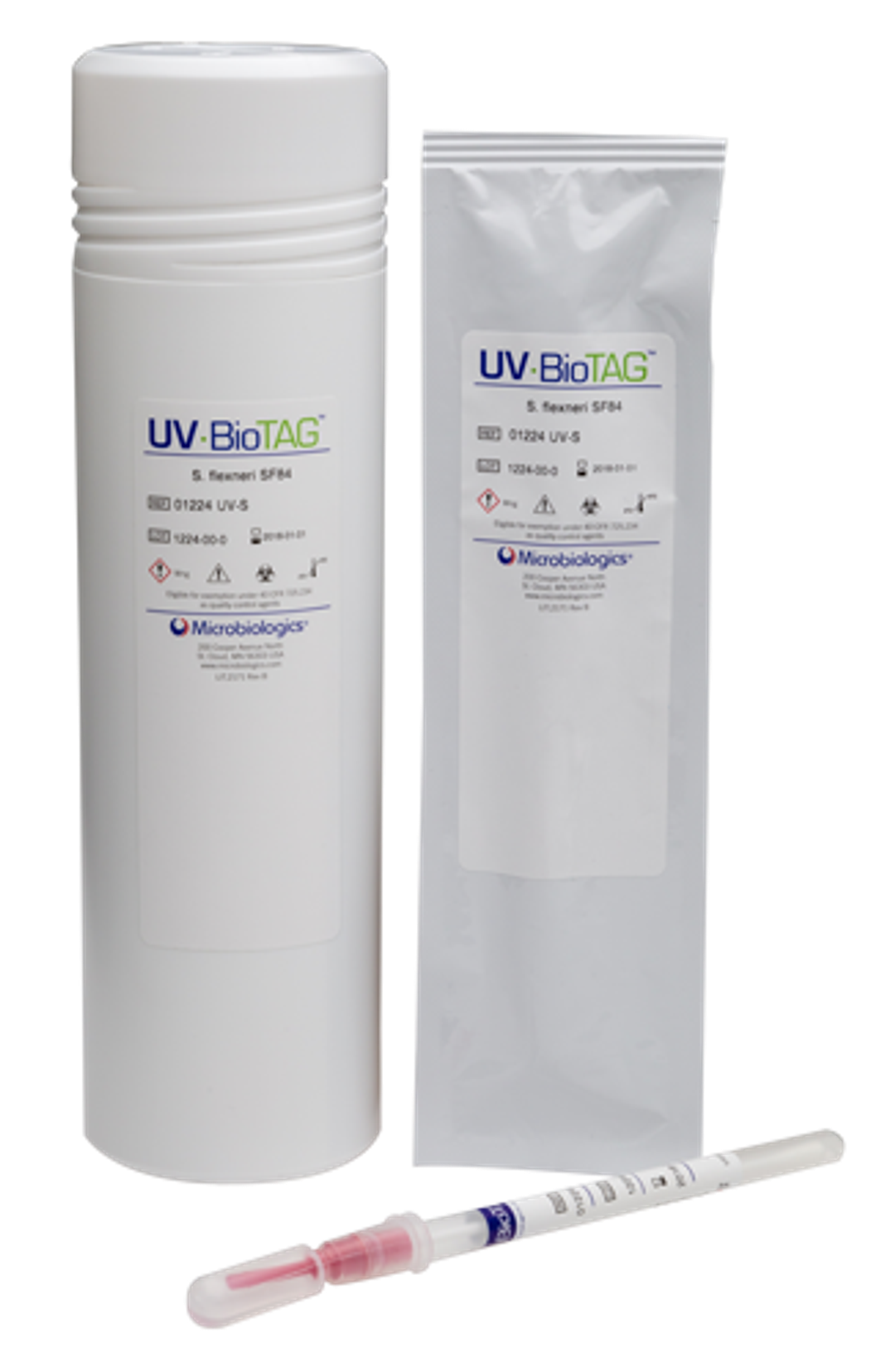 UV-BioTAG - Salmonella enterica subsp. enterica serovar Senftenberg Sal59 derived from FDA SAL5697 - Microbiologics - Life Sciences