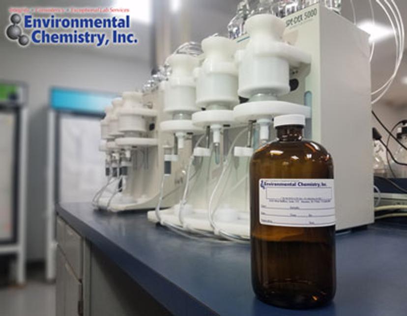 The SPE-Dex 5000 from Biotage on the work bench at Environmental Chemistry Inc.