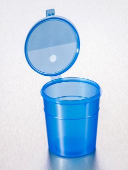 Corning® Gosselin™ Straight Container, 300 mL, Blue PP, Graduated, Blue Hinged cap, 240/Case - Corning Life Sciences