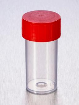 Corning® Gosselin™ Straight Container, 40 mL, PP, Red Screw Cap, Assembled, 100/Bag, 1000/Case - Corning Life Sciences