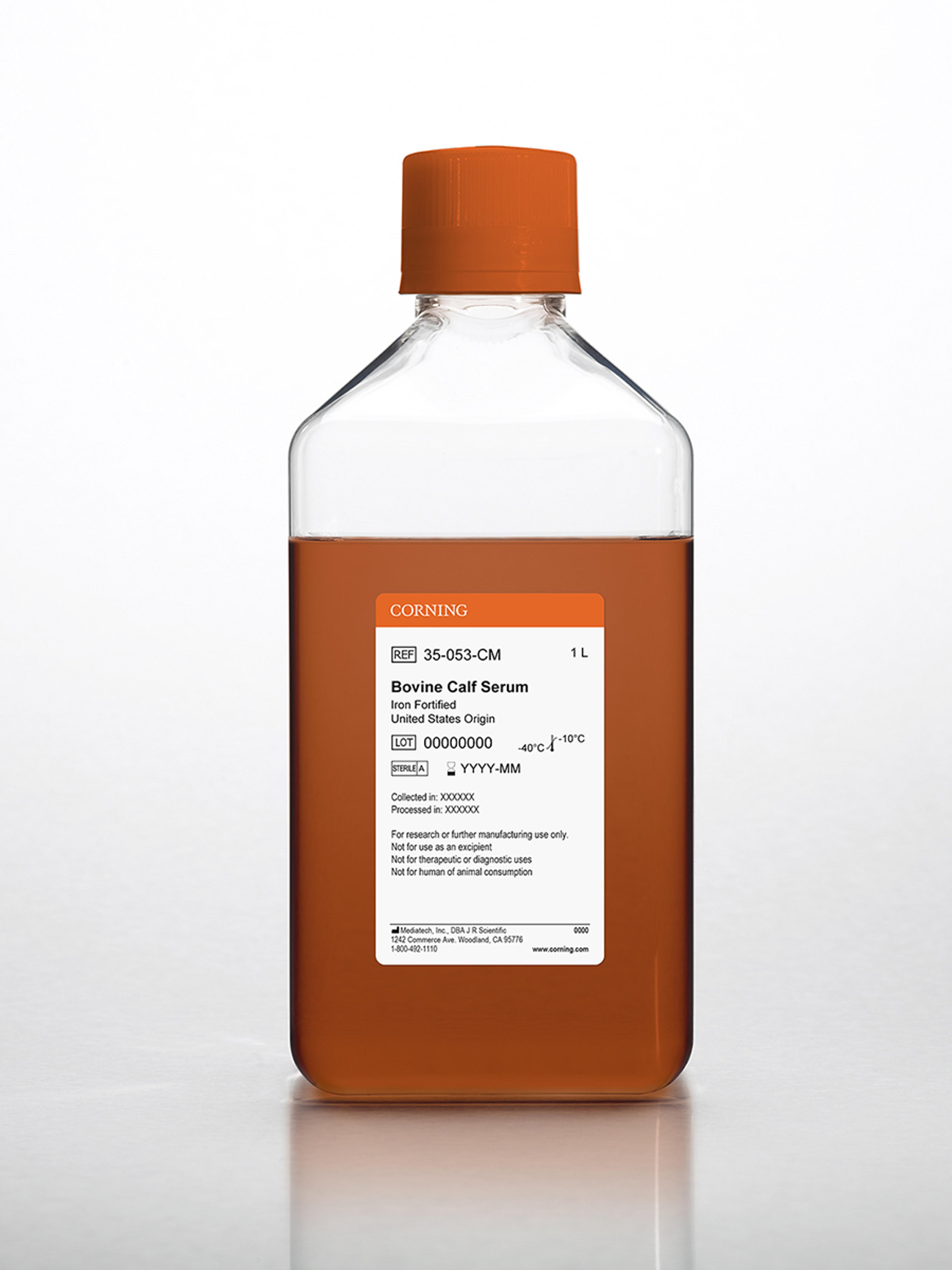 Corning® Bovine Calf Serum, 1L, Iron-Fortified, United States Origin - Corning Life Sciences