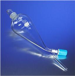 PYREX® 500 mL Squibb Glass Separatory Funnel, Glass Standard Taper Stopper, Rotaflo® Stopcock - Corning Life Sciences - General Lab