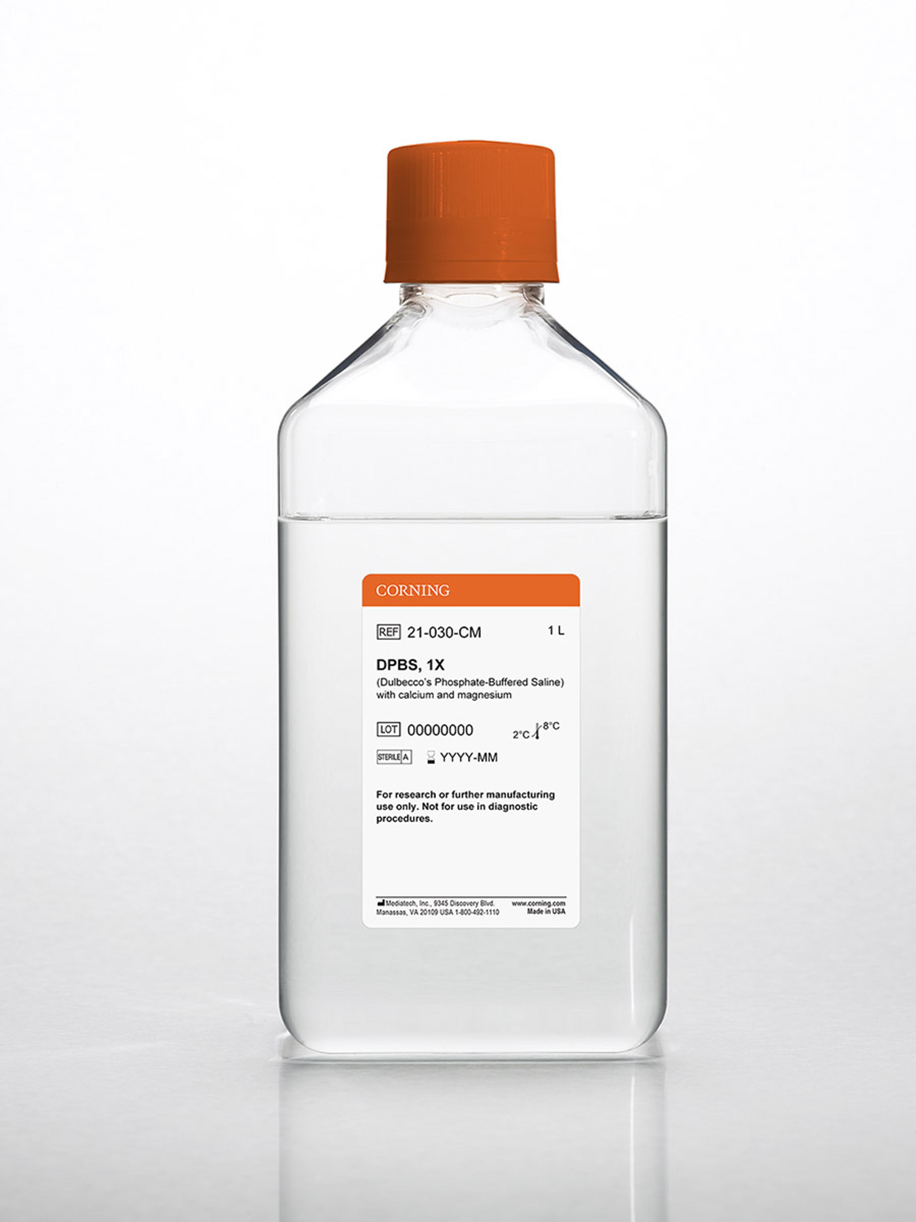 Corning® Dulbecco’s Phosphate-Buffered Saline, 1X with calcium and magnesium - Corning Life Sciences