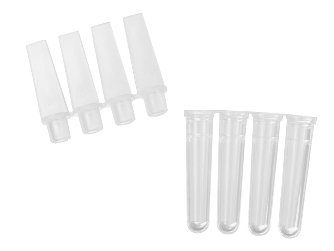 Axygen® 0.1 mL Polypropylene PCR Tube Strips and Caps, 4 Tubes/Strip, 4 Caps/Strip, Clear, Nonsterile - Corning Life Sciences - Life Sciences