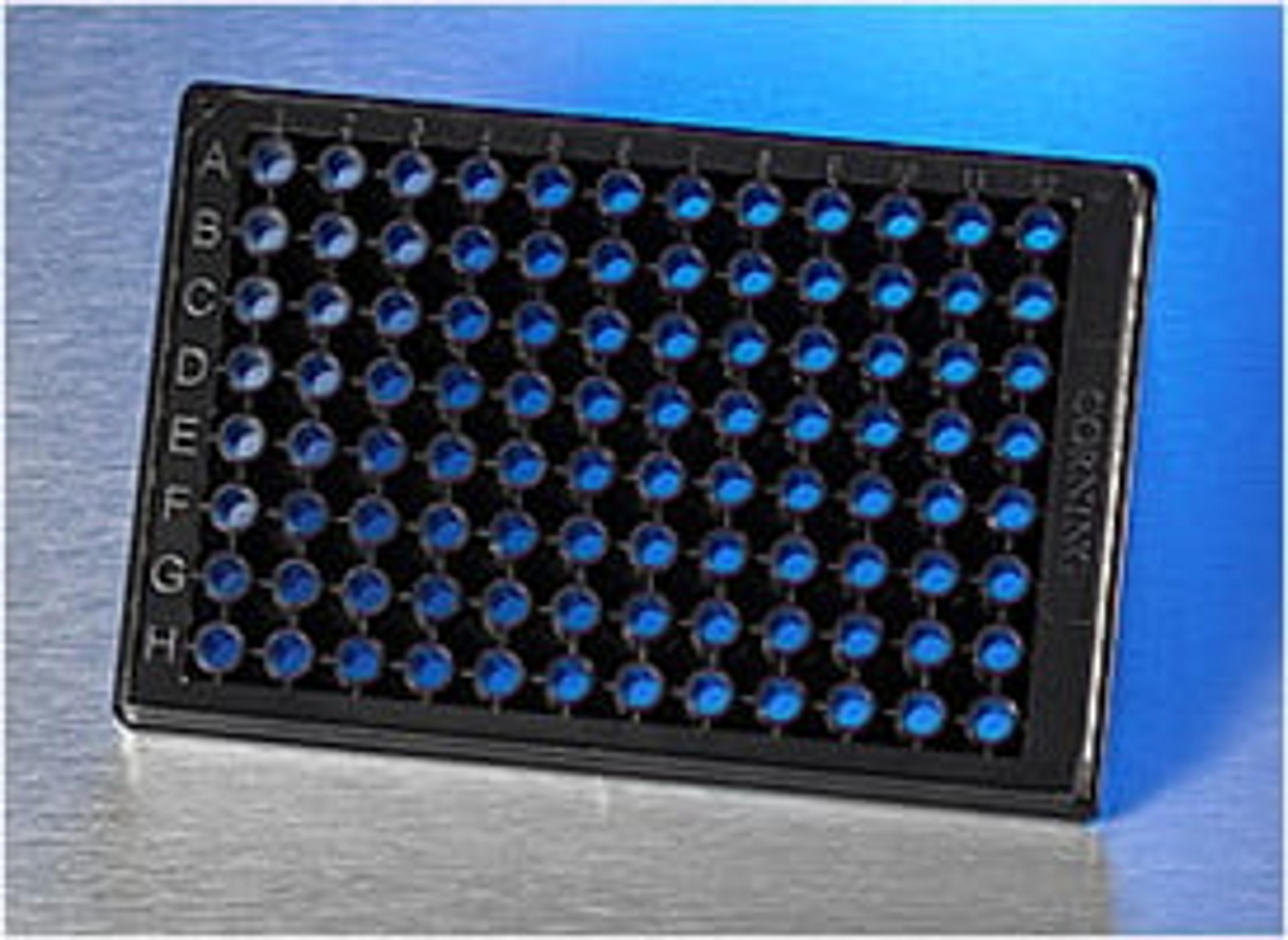 Corning® BioCoat™ Collagen I 96-well Half Area Black/Clear Flat Bottom High Content Imaging Microplate, with Lid, 10/Case - Corning Life Sciences - Life Sciences