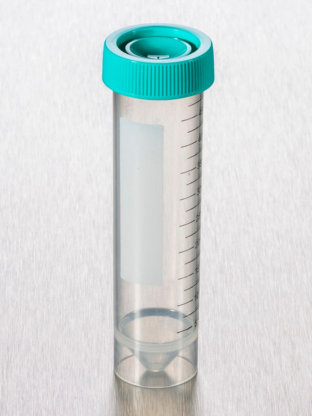Corning® Gosselin™ Self-standing Tube, 50 mL, PP, with Printed Graduation, Green Cap, 25/Bag, 500/Case - Corning Life Sciences
